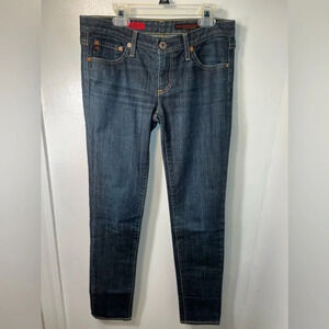 AG, Adriano Goldschmied the Stilt, 27R low rise skinny 5pocket button zip Jean